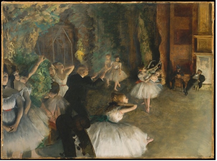 Edgar Degas, “The Rehearsal of Ballet Onstage” (1874)